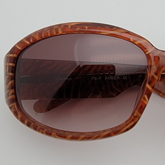 Sama PS-P Amber Mesh Frame Brown Gradient Lens Sunglasses Japan 56-17-120 main image 8